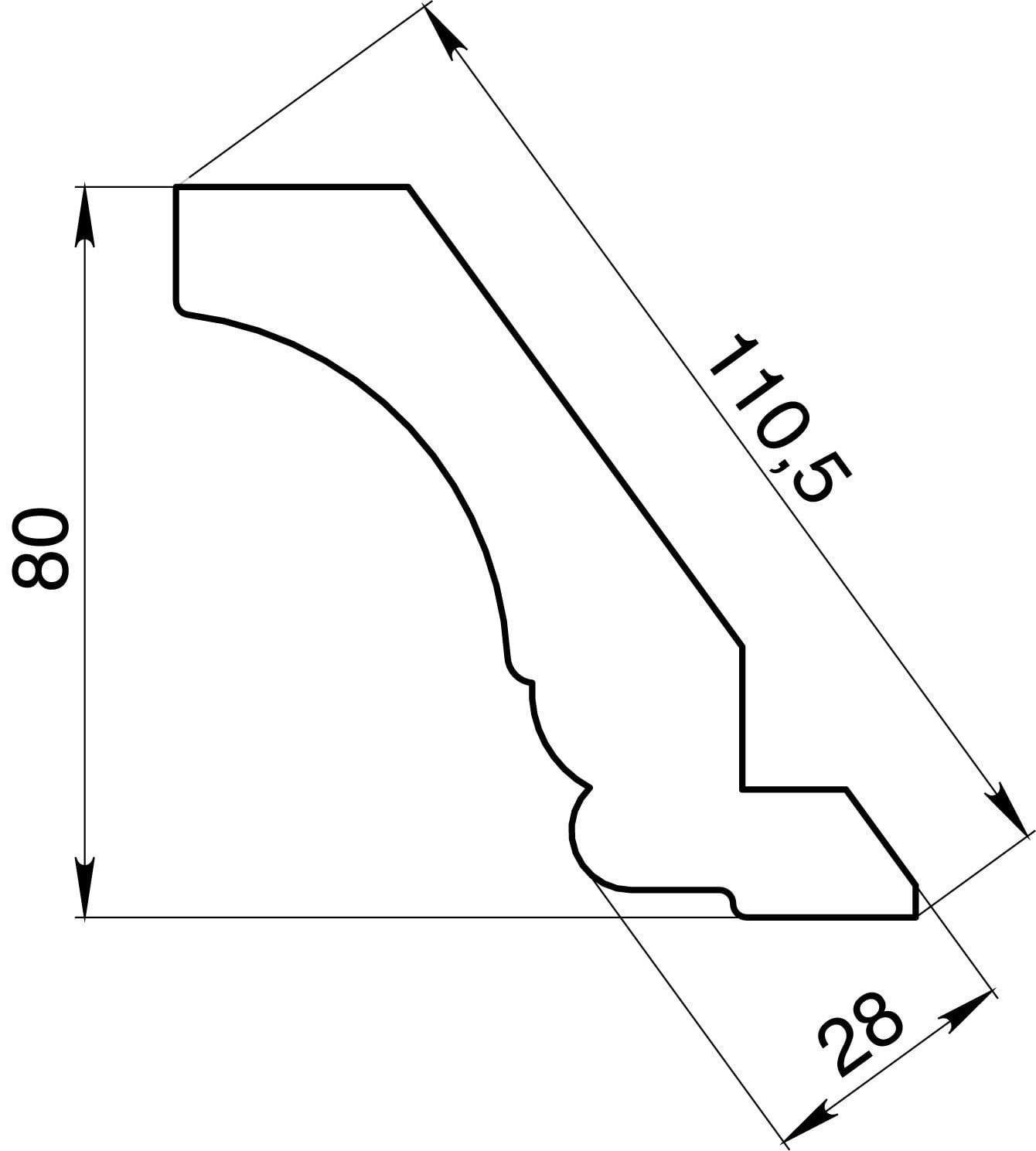 АГТ карниз МДФ 121